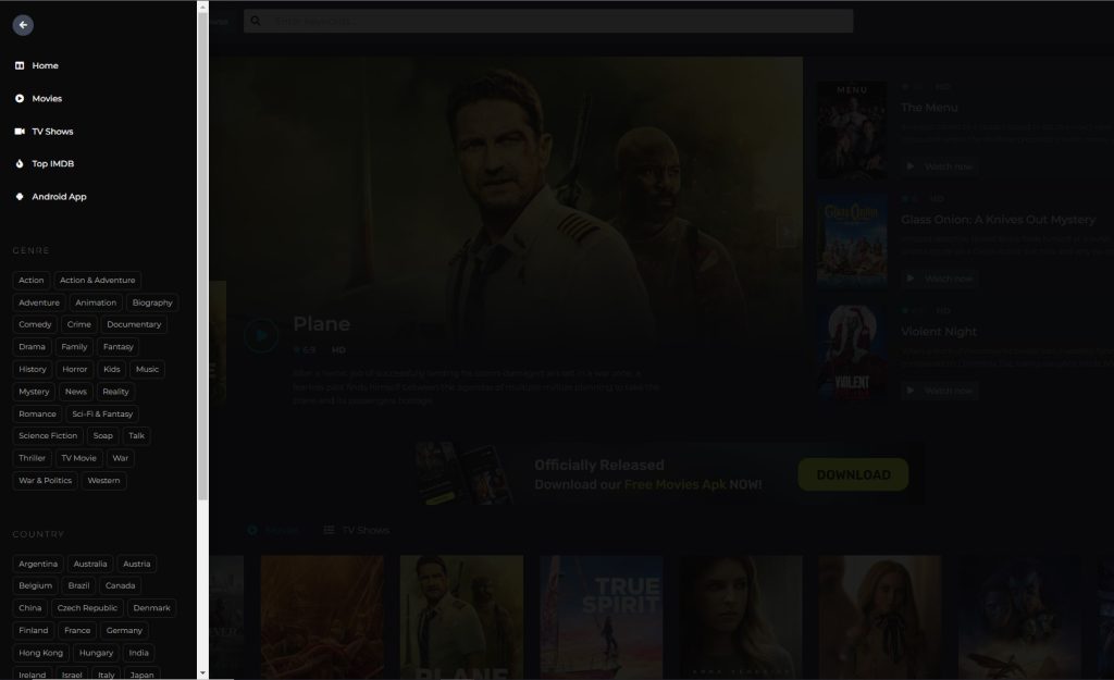 SFlix categories