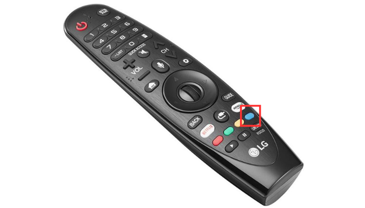 Click the Blue button to exit split screen on LG TV