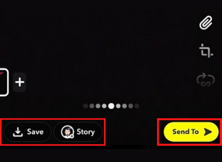 Save, send or upload a story on Snapchat