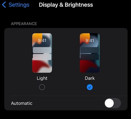 Enable dark mode