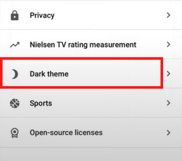 Choose Dark Theme