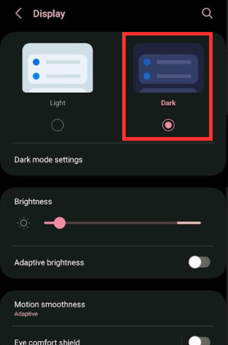 Enable Dark to get dark mode on Zoom