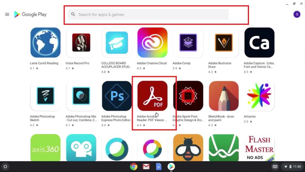 Play Store on Chrombook