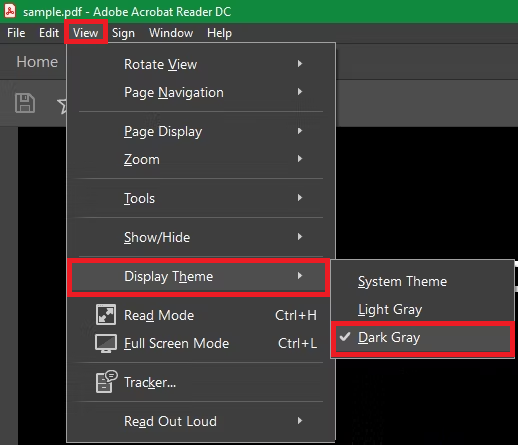 Turn On Dark Mode on Adobe Reader’s Interface