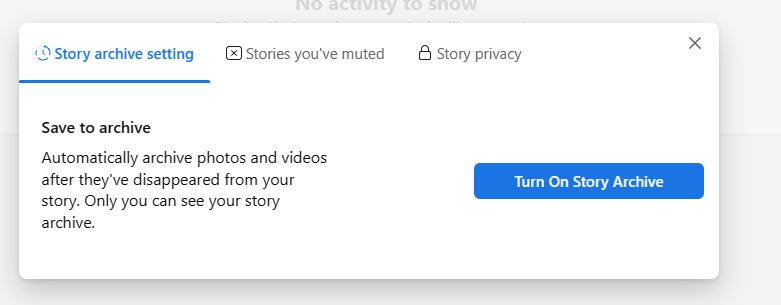 Story Archive Settings