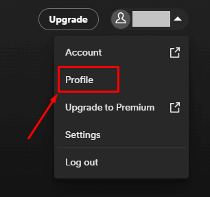 Select the Profile option