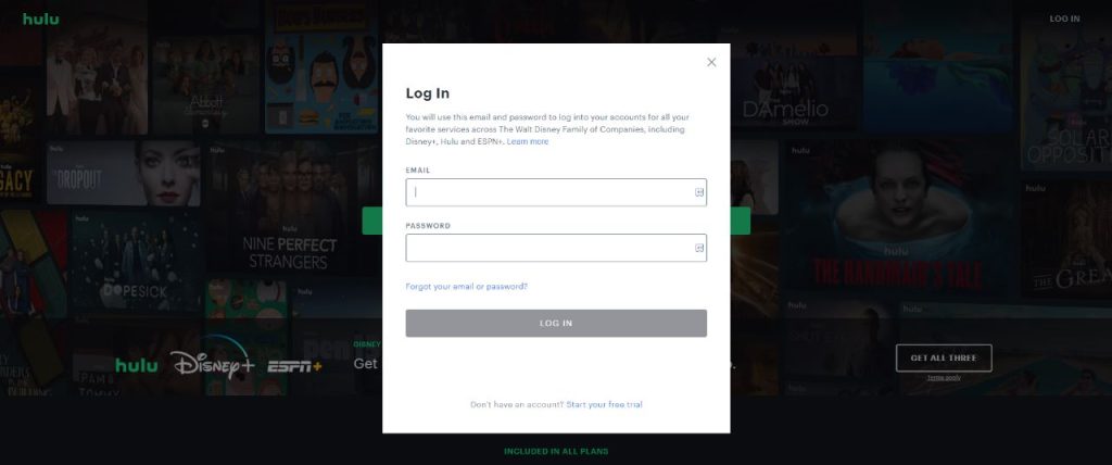 Sign in to Hulu