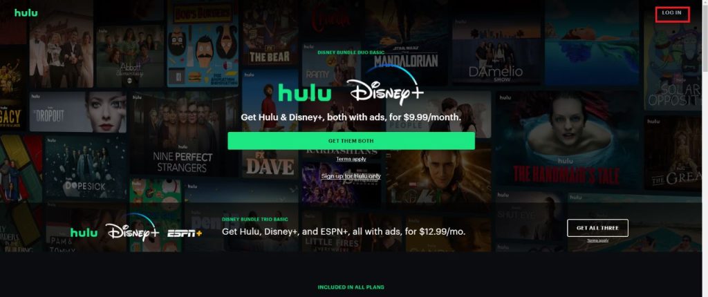 Hulu website
