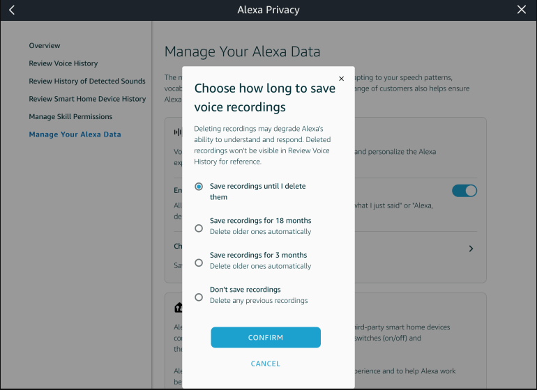 Stop Saving your Voice Recordings on Alexa