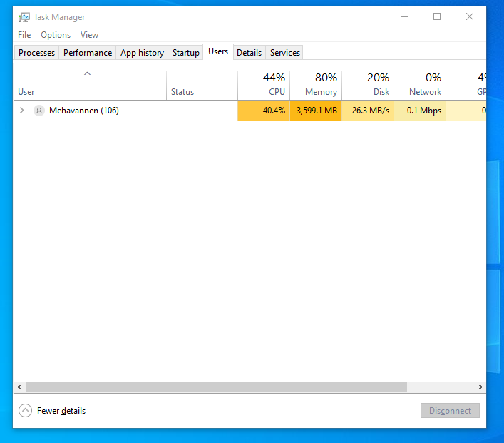 Task Manager on Windows PC