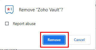 Click on the Remove button