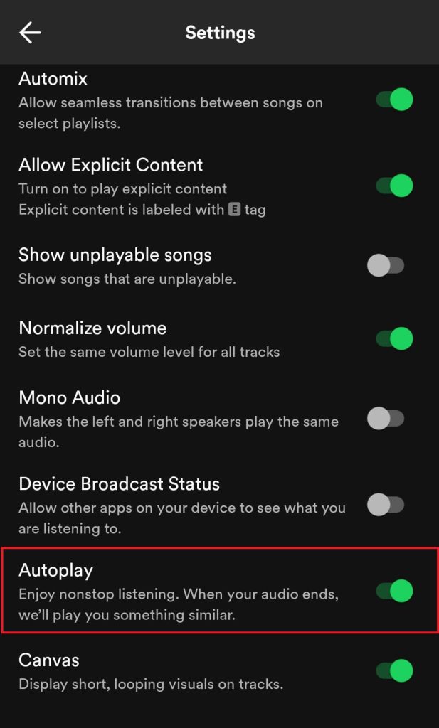Stop Spotify Autoplay on Smartphone