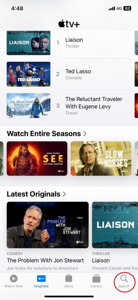 Search on Apple TV