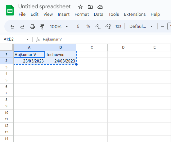 Copy from Google Sheets