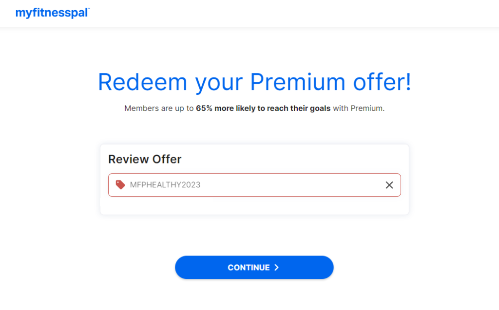 MyFitnessPal limited time offer