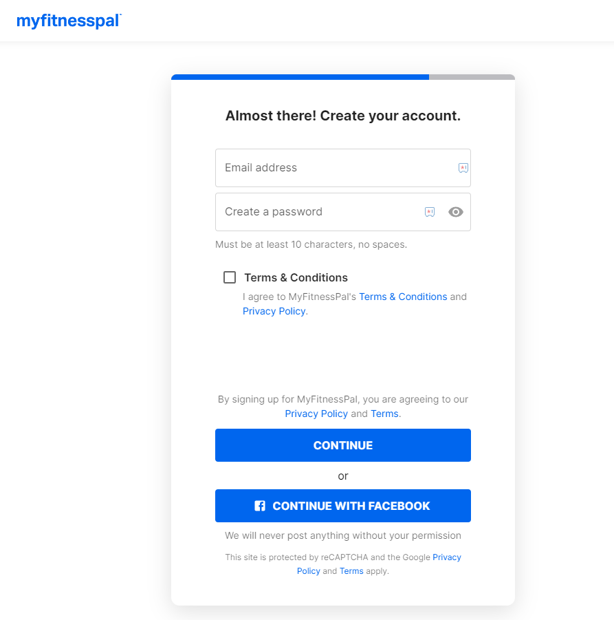 Enter details on MyFitnessPal website to get MyFitnessPal Premium for Free