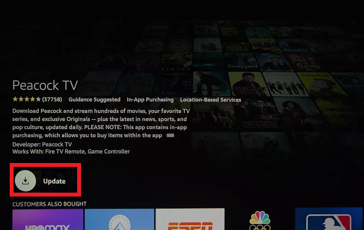 Update Peacock TV on Firestick