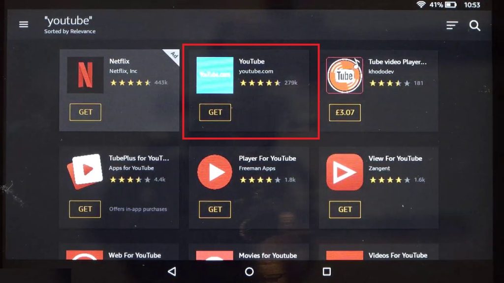 Install YouTube on Fire Tablet
