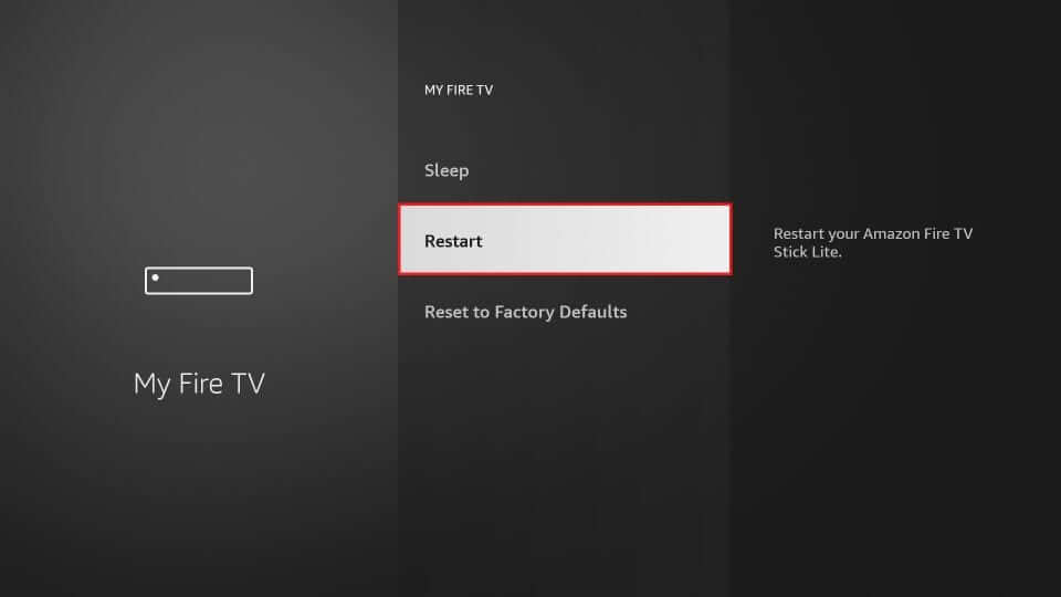 Restart Firestick