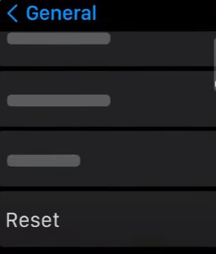 Click Reset to Change Apple ID in Apple Watch
