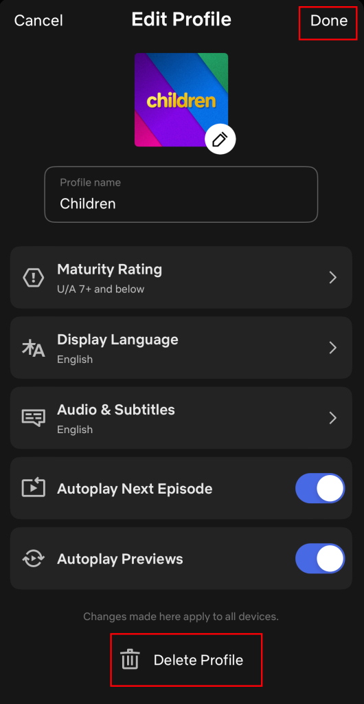 Delete Netflix Profile On Smartphone