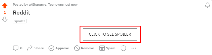 to View Spoilers Tags on Reddit