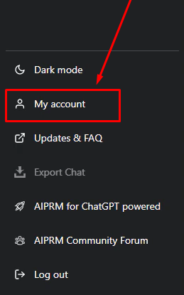 select the My Account option