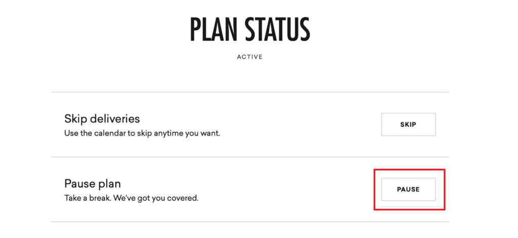 Pause subscription before you cancel  Daily Harvest Subscription