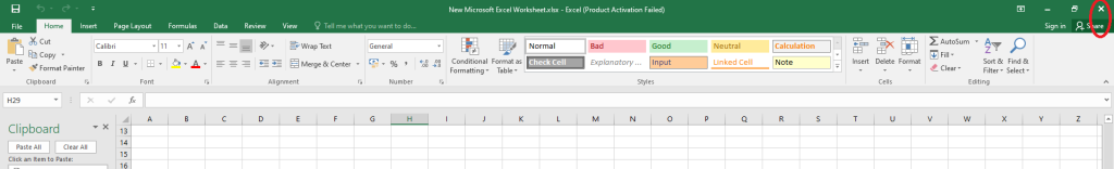 Close Microsoft Excel to Clear Clipboard