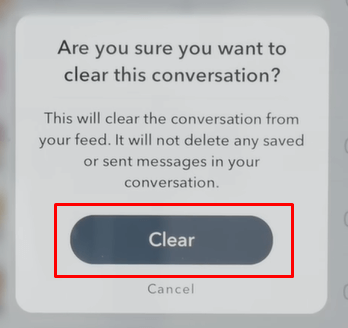 tap on the Clear button