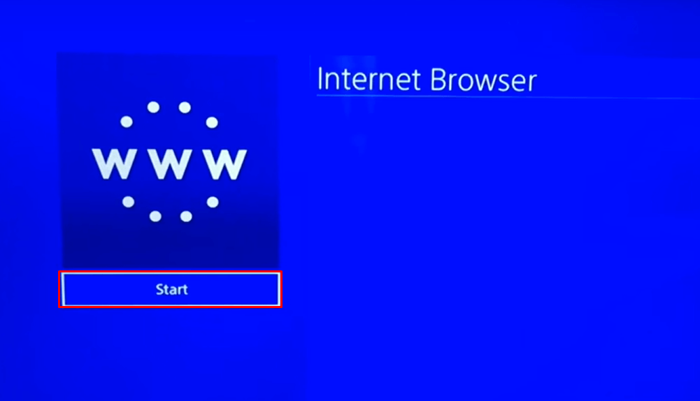 click Start to launch it on your PS4