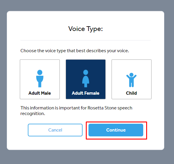 Choose a voice type