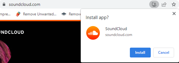 click the Install icon