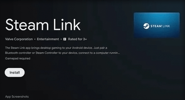 Install Steam Link on Nvidia Shield