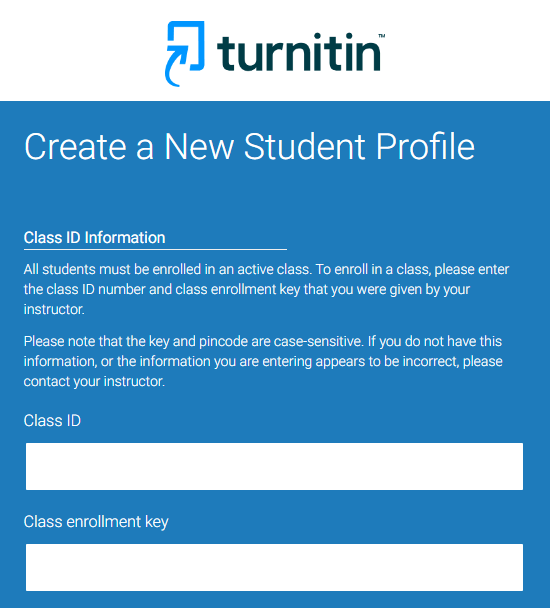 Create a New Student Profile form will open