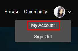 navigate to your profile icon