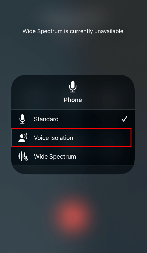 Enable Voice Isolation on iPhone