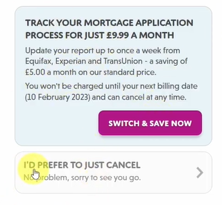 Click I'd prefer to just cancel