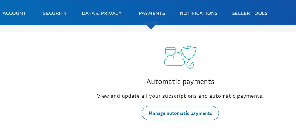 Click Manage Automatic Payments