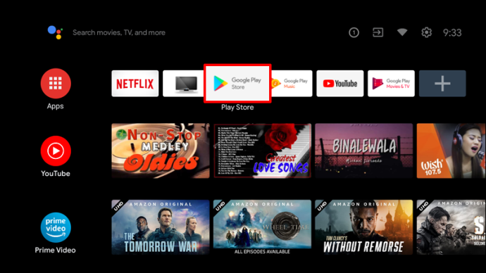 Open Google Play Store on TCL Android TV