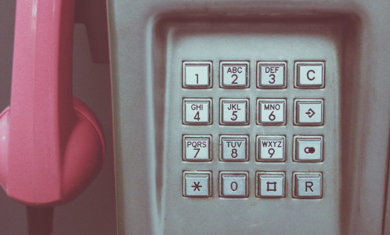 vintage technology calling numbers