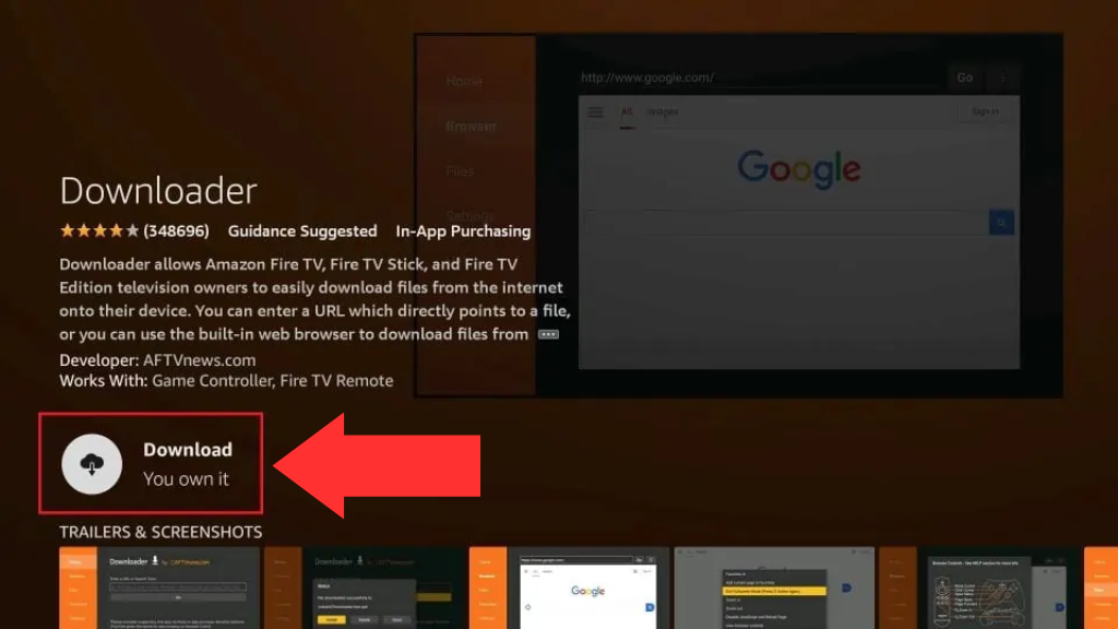 tap on the Download button