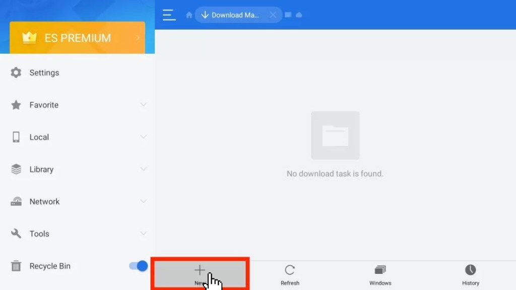 Apollo-on-firestick-tap-on-new-button