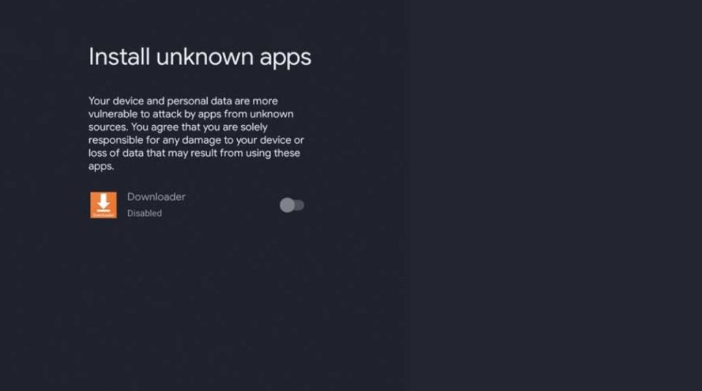 Allowing Install Unknown apps for Downloader
