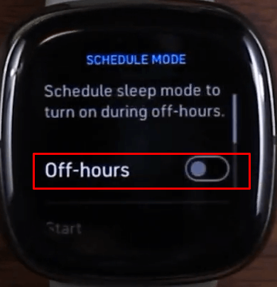 Schedule Sleep Mode on Fitbit