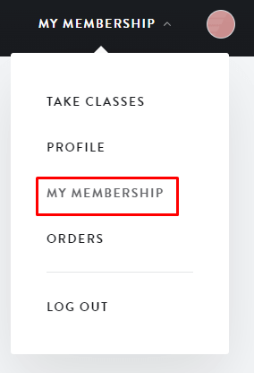  Select the My Membership option