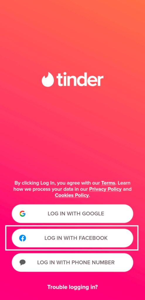 How to create a new account on Tinder through Facebook