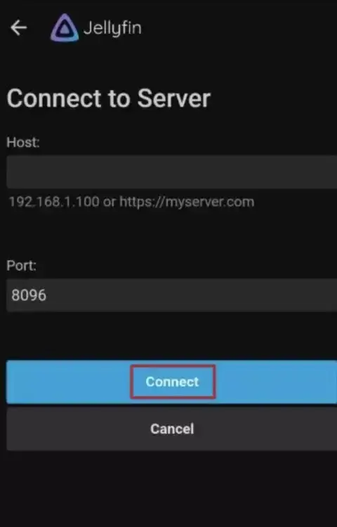Click Add Server option