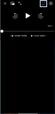 Tap AirPlay icon