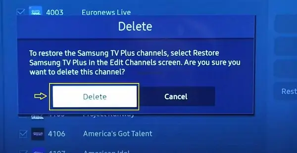 Uninstall the Samsung TV Plus App